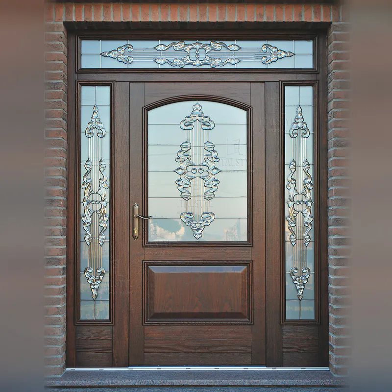Sezione angolare del profilo Porte d'ingresso in legno classiche