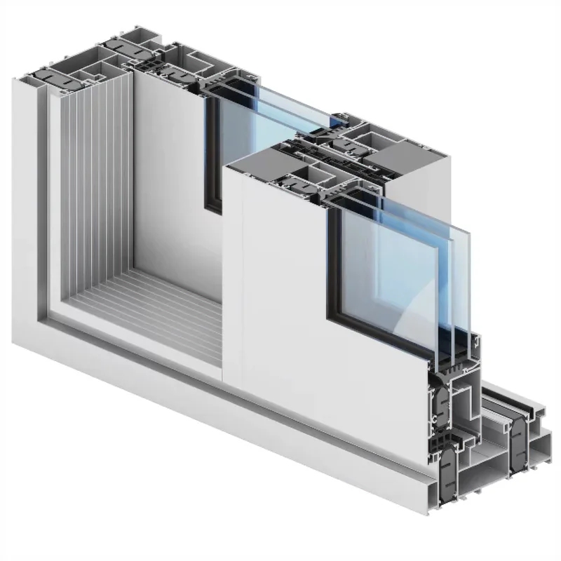 Corner section of the Aliplast Ultraglide profile